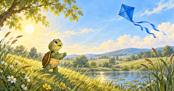 Ilustración de The Turtle and the Kite